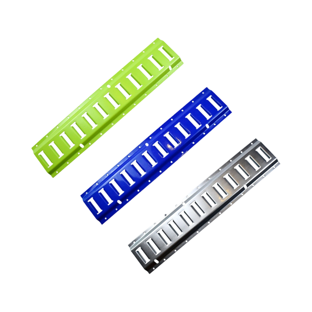 Color pulveris Coated Steel Horizontalis fulmen-In E Track iungite Rail in trailer et Trucks