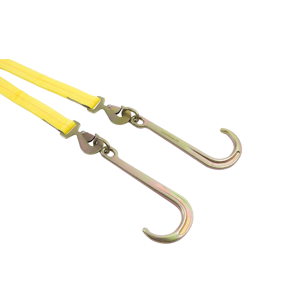 Ratcheting J-Hook iungite-down V Strap Design RTJ Multi-Point Hook ad stuppam Truck Usus