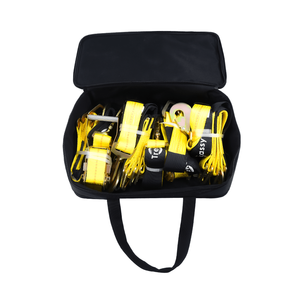 Car ligare cum Snap Hooks - Lasso Style - 2 Inch x 96 Inch - 4 Pack - Classic Crocus - 3,300 Pound Safe Working Load