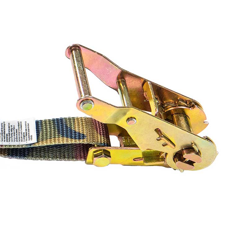 1'' X 8' Camouflage ferrum palpate Ratchet accingatur cum Vinyl-coated S-Hook et custodi