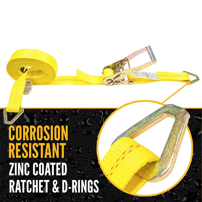 2'' X 30' Ratchet Strap D-Rings