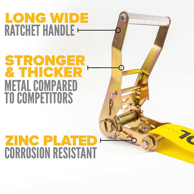 2'' X 30' Ratchet Strap D-Rings