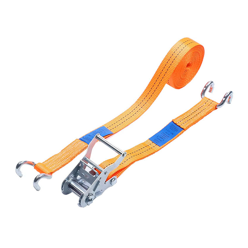 White Zinc Short Steel Handle 2T Ratchet Strap U hamo Designed for Flatbed Truck Cargo Transport