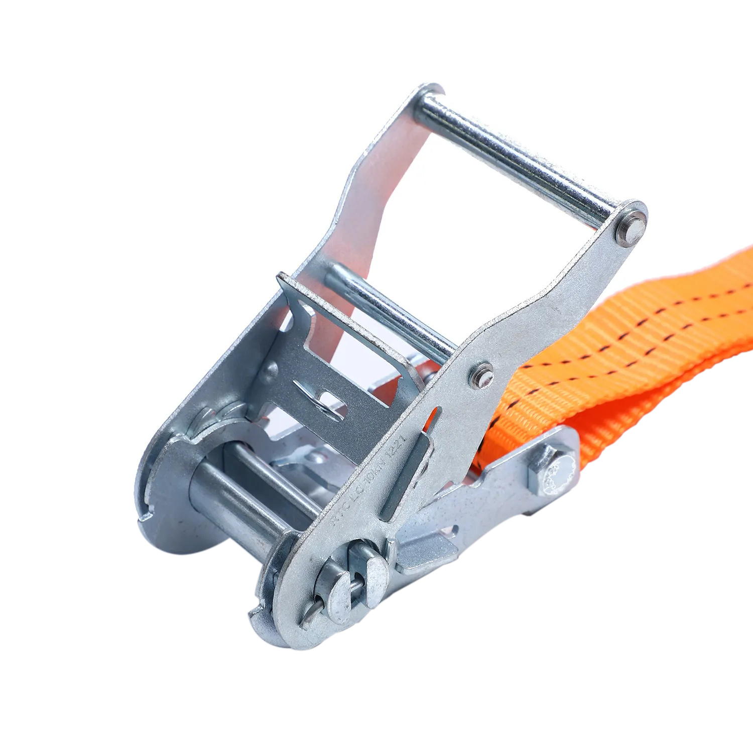 White Zinc Short Steel Handle 2T Ratchet Strap U hamo Designed for Flatbed Truck Cargo Transport