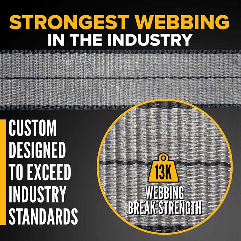 Blackline 2' X 30' Gravis-Industry Ratchet Strap Cum Chain Extensione