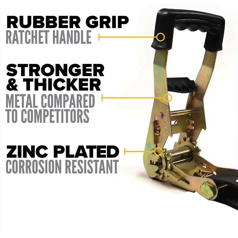 Blackline 2' X 30' Gravis-Industry Ratchet Strap Cum Chain Extensione