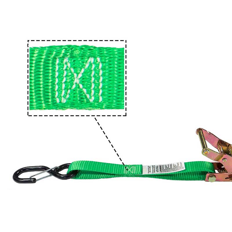 1''X VI, Maximum Tenacity motorcycle Ratchet ligare Strap Cum XII 'Sewn loop