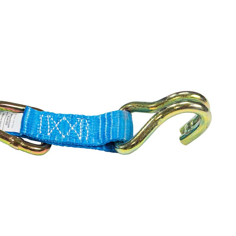 Customized Logo 1'' X 15' Ratchet Strap with J-Hook And D-Ring