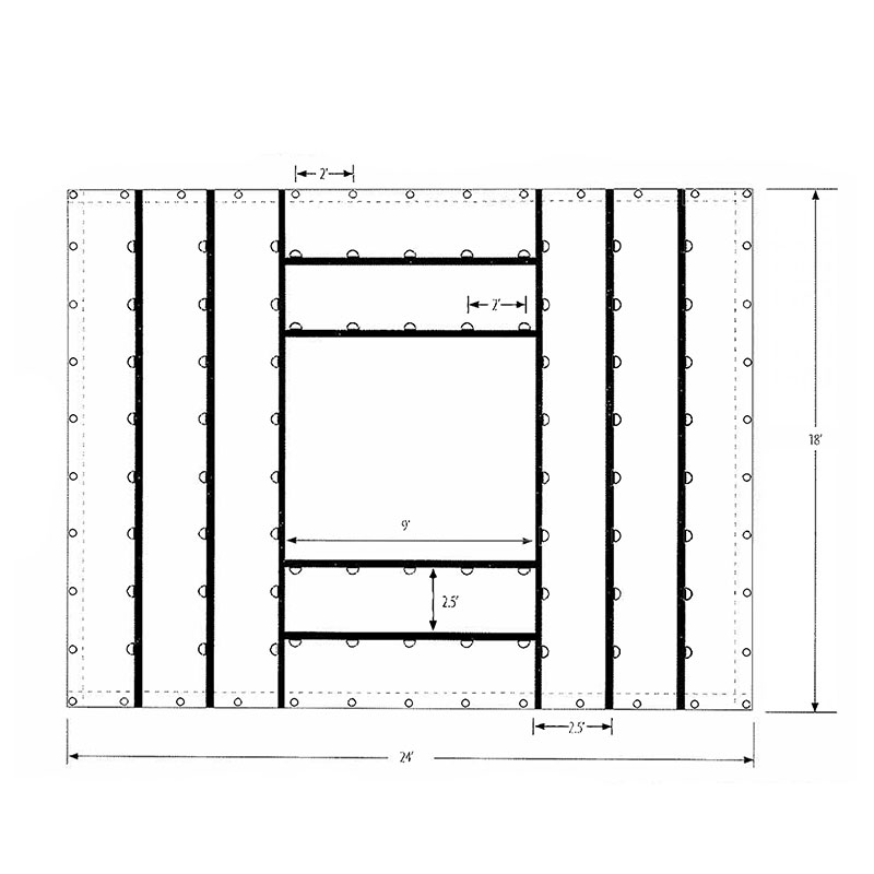Black Heavy- Duty Coil Tarp