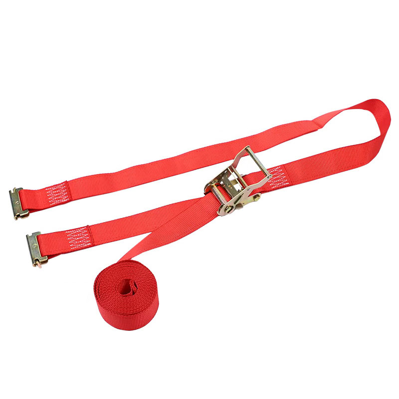 The 2'' X 12' Red E-Track Ratchet Strap