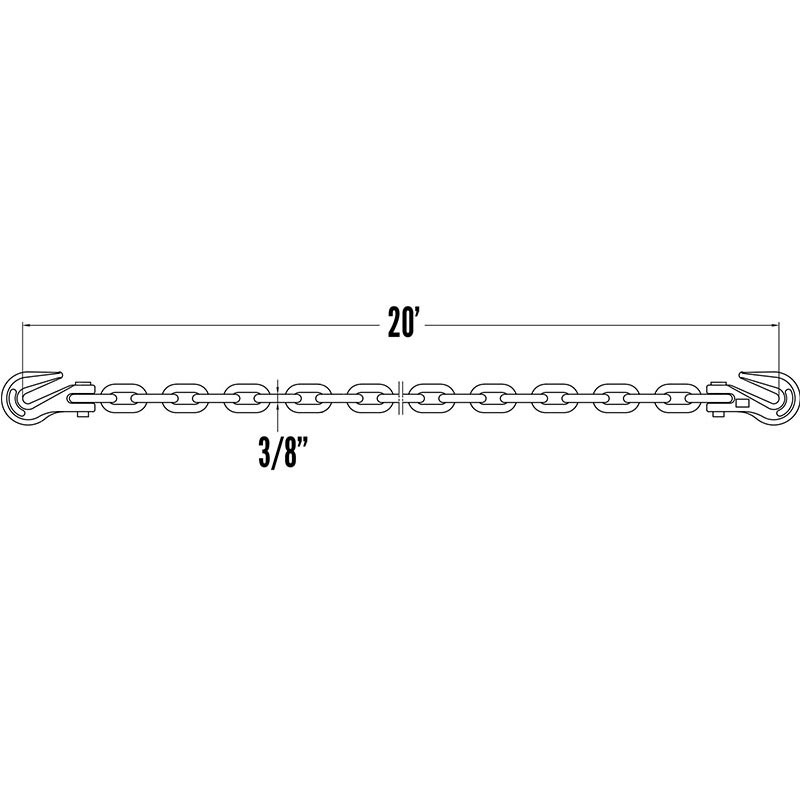 The 3/8' Transport Chain Grade 70