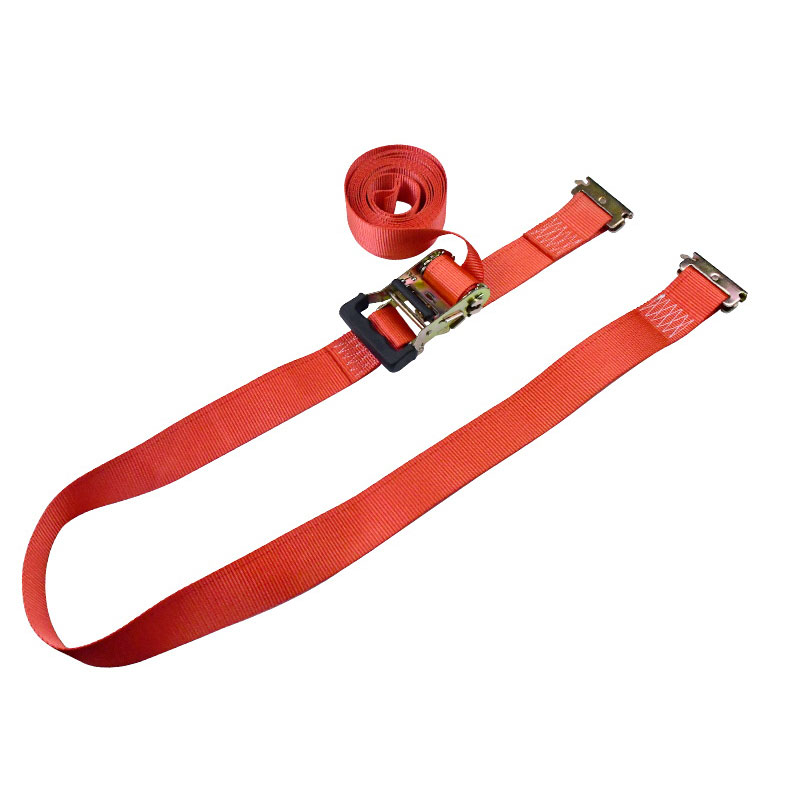 The 2'' X 12' Red Fingerprint Ratchet E-Track Tie-Down Ratchet Strap