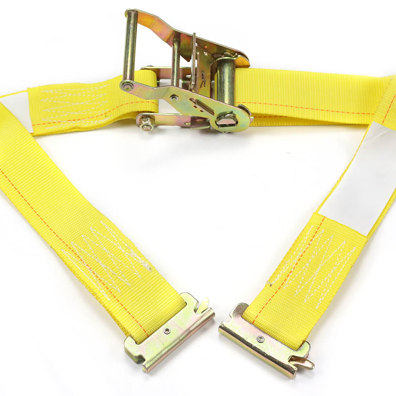 In 2-inch E-Track Ratchet Strap Blue Yellow